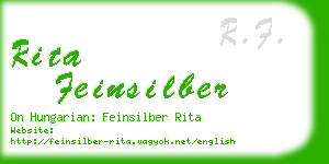 rita feinsilber business card